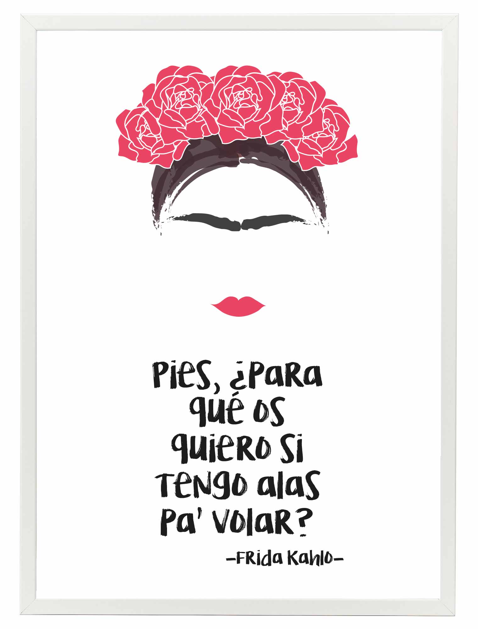 Composición Láminas Frida Kahlo Lettering | Wasabi Project