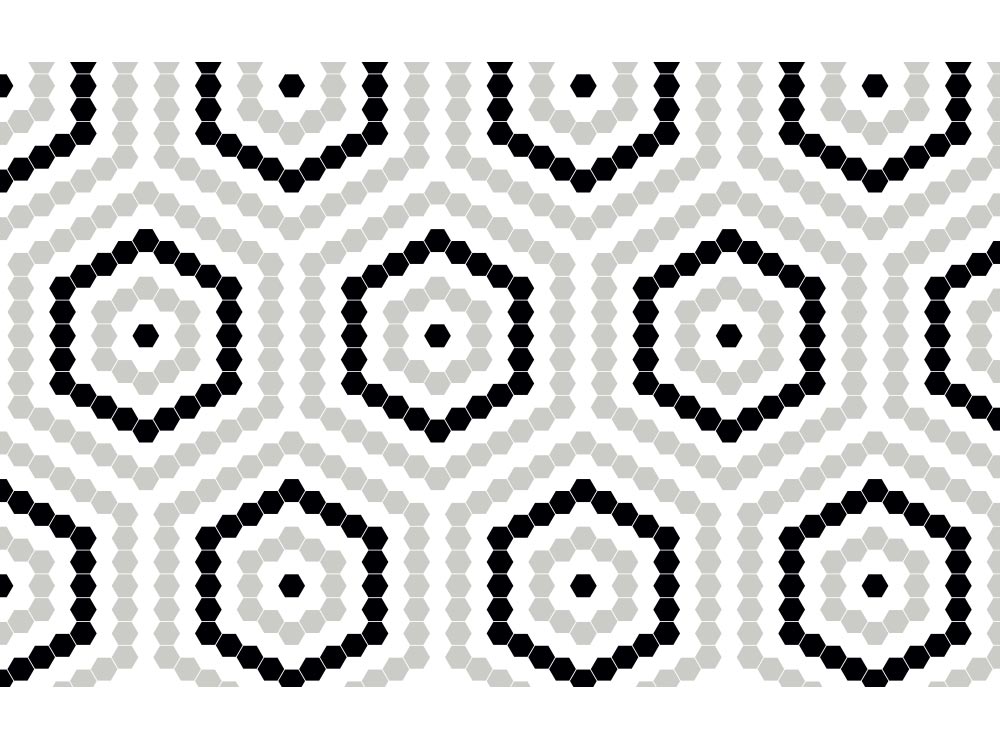 Mosaico de estrellas blancas - Vinilo para suelos
