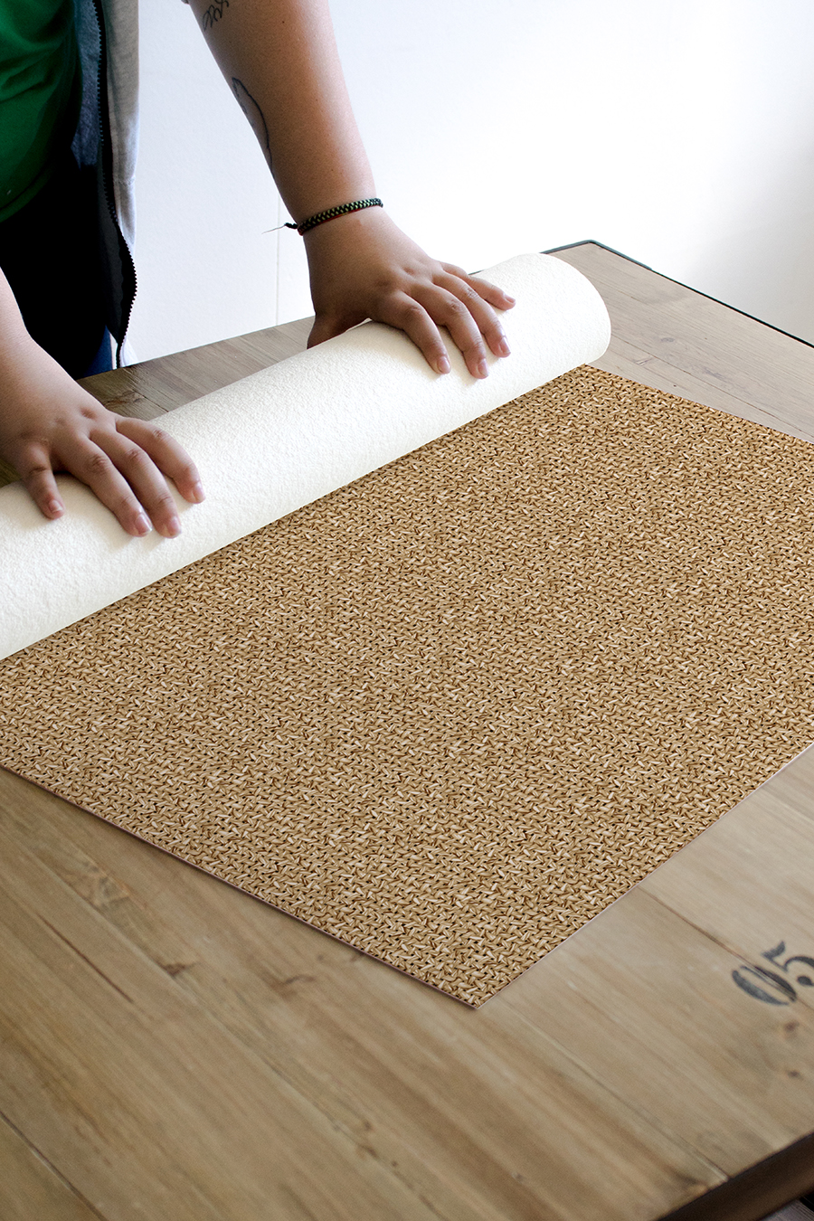 Descubre nuestra alfombra vinílica Sisal- Wasabi Project