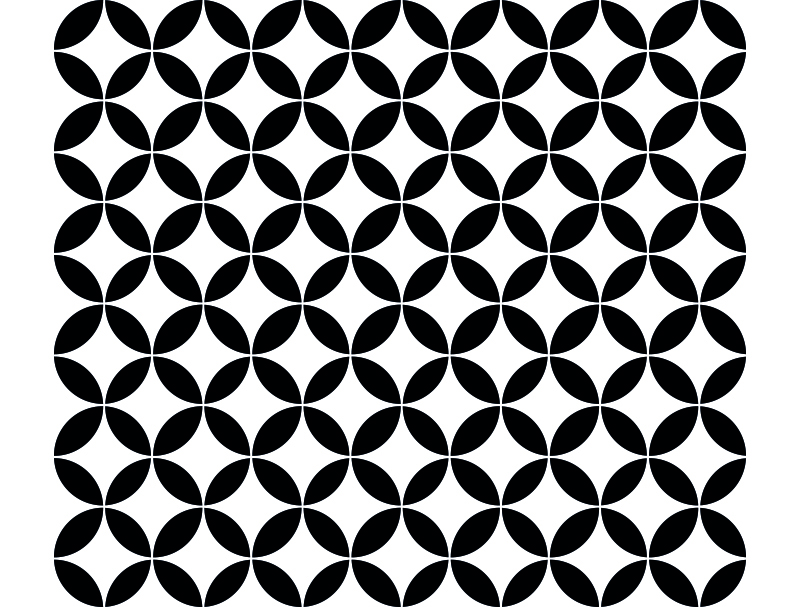 Vinilo pared Azulejos Pattern Vintage Negro - Wasabi Project